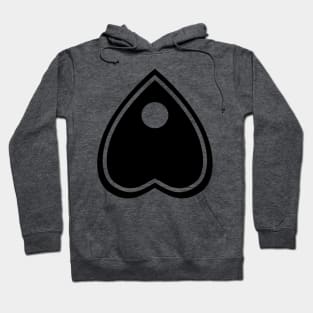 Allover Planchette Pattern - Black on Gray Hoodie